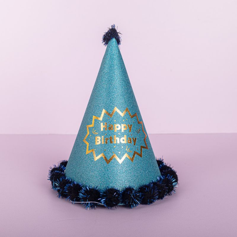 Gold Blue Party Hat